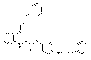 Image of N-(4-phenethyloxyphenyl)-2-[2-(3-phenylpropoxy)anilino]acetamide