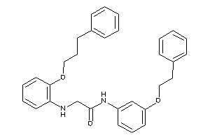 Image of N-(3-phenethyloxyphenyl)-2-[2-(3-phenylpropoxy)anilino]acetamide