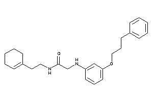 Image of N-(2-cyclohexen-1-ylethyl)-2-[3-(3-phenylpropoxy)anilino]acetamide
