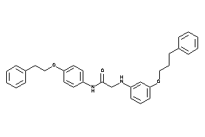 Image of N-(4-phenethyloxyphenyl)-2-[3-(3-phenylpropoxy)anilino]acetamide