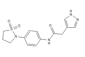 N-[4-(1,1-diketo-1,2-thiazolidin-2-yl)phenyl]-2-(1H-pyrazol-4-yl)acetamide