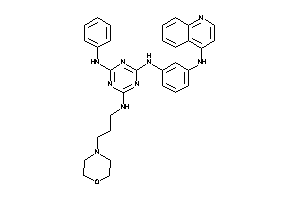 [4-anilino-6-(3-morpholinopropylamino)-s-triazin-2-yl]-[3-(4-quinolylamino)phenyl]amine