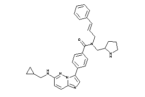 N-cinnamyl-4-[6-(cyclopropylmethylamino)imidazo[2,1-f]pyridazin-3-yl]-N-(pyrrolidin-2-ylmethyl)benzamide