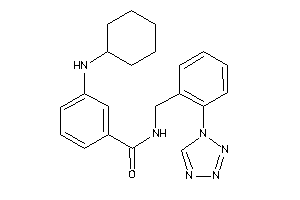 3-(cyclohexylamino)-N-[2-(tetrazol-1-yl)benzyl]benzamide