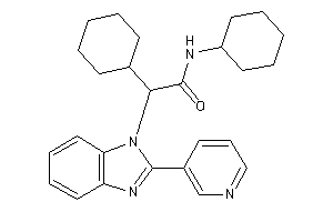 Image of N,2-dicyclohexyl-2-[2-(3-pyridyl)benzimidazol-1-yl]acetamide