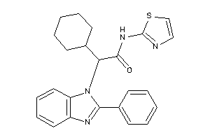 Image of 2-cyclohexyl-2-(2-phenylbenzimidazol-1-yl)-N-thiazol-2-yl-acetamide