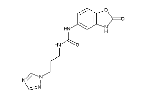 Image of 1-(2-keto-3H-1,3-benzoxazol-5-yl)-3-[3-(1,2,4-triazol-1-yl)propyl]urea