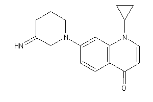 1-cyclopropyl-7-(3-iminopiperidino)-4-quinolone