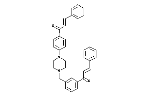 1-[4-[4-(3-cinnamoylbenzyl)piperazino]phenyl]-3-phenyl-prop-2-en-1-one