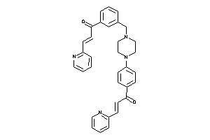 3-(2-pyridyl)-1-[4-[4-[3-[3-(2-pyridyl)acryloyl]benzyl]piperazino]phenyl]prop-2-en-1-one