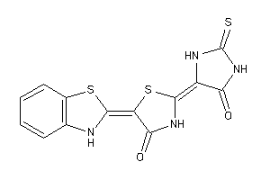 Image of 5-(3H-1,3-benzothiazol-2-ylidene)-2-(5-keto-2-thioxo-imidazolidin-4-ylidene)thiazolidin-4-one
