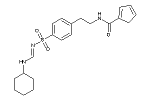N-[2-[4-[(cyclohexylamino)methyleneamino]sulfonylphenyl]ethyl]cyclopenta-1,3-diene-1-carboxamide