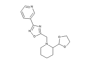 5-[[2-(1,3-dioxolan-2-yl)piperidino]methyl]-3-(3-pyridyl)-1,2,4-oxadiazole