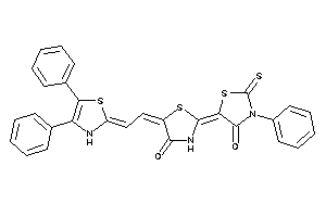 5-[5-[2-(4,5-diphenyl-4-thiazolin-2-ylidene)ethylidene]-4-keto-thiazolidin-2-ylidene]-3-phenyl-2-thioxo-thiazolidin-4-one