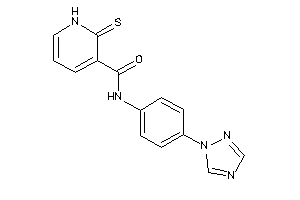 Image of 2-thioxo-N-[4-(1,2,4-triazol-1-yl)phenyl]-1H-pyridine-3-carboxamide