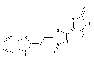 Image of 5-[2-(3H-1,3-benzothiazol-2-ylidene)ethylidene]-2-(4-keto-2-thioxo-thiazolidin-5-ylidene)thiazolidin-4-one