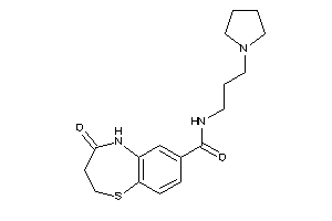 4-keto-N-(3-pyrrolidinopropyl)-3,5-dihydro-2H-1,5-benzothiazepine-7-carboxamide