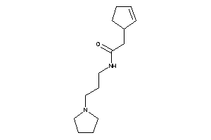 2-cyclopent-2-en-1-yl-N-(3-pyrrolidinopropyl)acetamide