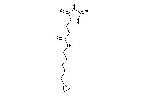N-[3-(cyclopropylmethoxy)propyl]-3-(2,5-diketoimidazolidin-4-yl)propionamide