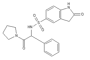 2-keto-N-(2-keto-1-phenyl-2-pyrrolidino-ethyl)indoline-5-sulfonamide