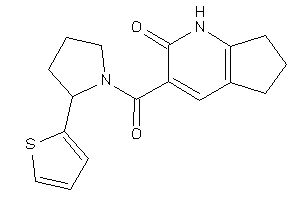 Image of 3-[2-(2-thienyl)pyrrolidine-1-carbonyl]-1,5,6,7-tetrahydro-1-pyrindin-2-one