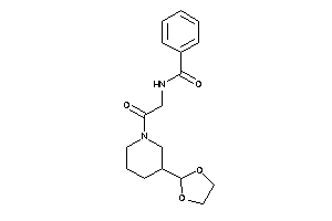 N-[2-[3-(1,3-dioxolan-2-yl)piperidino]-2-keto-ethyl]benzamide