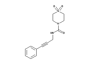 1,1-diketo-N-(3-phenylprop-2-ynyl)-1,4-thiazinane-4-carboxamide