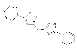 5-(1,4-dioxan-2-yl)-3-[(2-phenyloxazol-4-yl)methyl]-1,2,4-oxadiazole