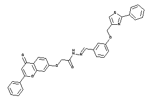 2-(4-keto-2-phenyl-chromen-7-yl)oxy-N-[[3-[(2-phenylthiazol-4-yl)methoxy]benzylidene]amino]acetamide