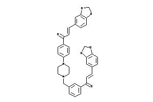 3-(1,3-benzodioxol-5-yl)-1-[4-[4-[3-[3-(1,3-benzodioxol-5-yl)acryloyl]benzyl]piperazino]phenyl]prop-2-en-1-one