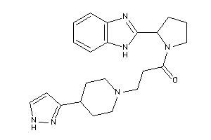 1-[2-(1H-benzimidazol-2-yl)pyrrolidino]-3-[4-(1H-pyrazol-3-yl)piperidino]propan-1-one