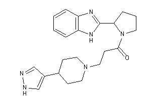 1-[2-(1H-benzimidazol-2-yl)pyrrolidino]-3-[4-(1H-pyrazol-4-yl)piperidino]propan-1-one