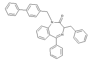 3-benzyl-5-phenyl-1-(4-phenylbenzyl)-3H-1,4-benzodiazepin-2-one