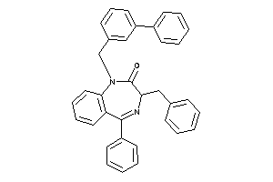 3-benzyl-5-phenyl-1-(3-phenylbenzyl)-3H-1,4-benzodiazepin-2-one