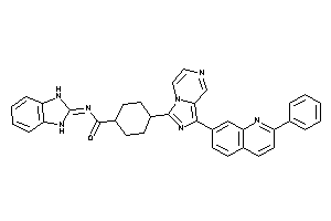 N-(1,3-dihydrobenzimidazol-2-ylidene)-4-[1-(2-phenyl-7-quinolyl)imidazo[1,5-a]pyrazin-3-yl]cyclohexanecarboxamide