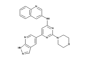 [2-morpholino-6-(1H-pyrazolo[3,4-b]pyridin-5-yl)pyrimidin-4-yl]-(3-quinolyl)amine