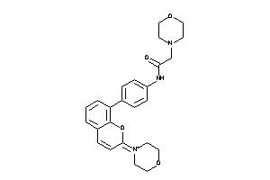 Image of N-[4-(2-morpholin-4-ium-4-ylidenechromen-8-yl)phenyl]-2-morpholino-acetamide