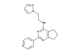 Image of 2-pyrazol-1-ylethyl-[2-(4-pyridyl)-6,7-dihydro-5H-cyclopenta[d]pyrimidin-4-yl]amine
