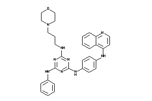 [4-anilino-6-(3-morpholinopropylamino)-s-triazin-2-yl]-[4-(4-quinolylamino)phenyl]amine
