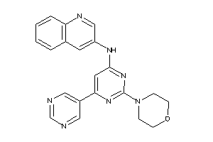 Image of [2-morpholino-6-(5-pyrimidyl)pyrimidin-4-yl]-(3-quinolyl)amine