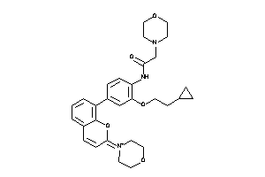N-[2-(2-cyclopropylethoxy)-4-(2-morpholin-4-ium-4-ylidenechromen-8-yl)phenyl]-2-morpholino-acetamide