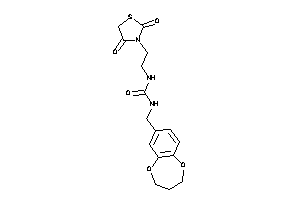 1-(3,4-dihydro-2H-1,5-benzodioxepin-7-ylmethyl)-3-[2-(2,4-diketothiazolidin-3-yl)ethyl]urea