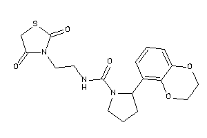 2-(2,3-dihydro-1,4-benzodioxin-5-yl)-N-[2-(2,4-diketothiazolidin-3-yl)ethyl]pyrrolidine-1-carboxamide