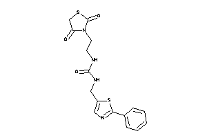 1-[2-(2,4-diketothiazolidin-3-yl)ethyl]-3-[(2-phenylthiazol-5-yl)methyl]urea