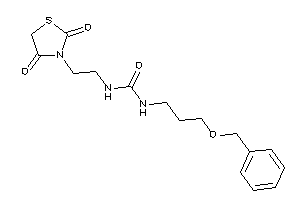 1-(3-benzoxypropyl)-3-[2-(2,4-diketothiazolidin-3-yl)ethyl]urea