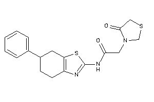 2-(4-ketothiazolidin-3-yl)-N-(6-phenyl-4,5,6,7-tetrahydro-1,3-benzothiazol-2-yl)acetamide