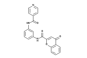 N-[3-[(4-ketochromene-2-carbonyl)amino]phenyl]isonicotinamide