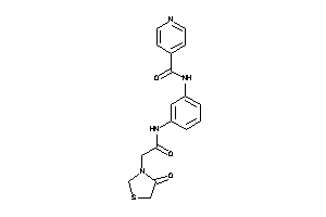 N-[3-[[2-(4-ketothiazolidin-3-yl)acetyl]amino]phenyl]isonicotinamide