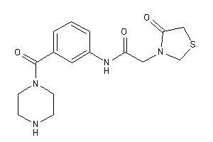 2-(4-ketothiazolidin-3-yl)-N-[3-(piperazine-1-carbonyl)phenyl]acetamide