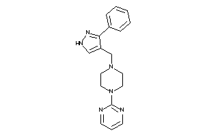 2-[4-[(3-phenyl-1H-pyrazol-4-yl)methyl]piperazino]pyrimidine